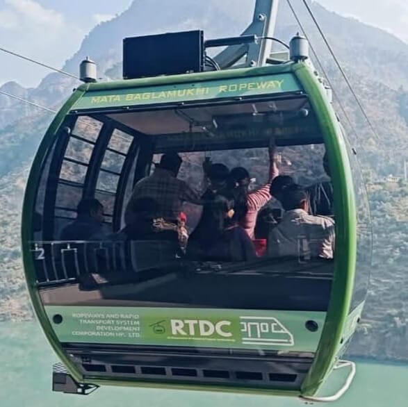 Mata Baglamukhi Temple Ropeway View